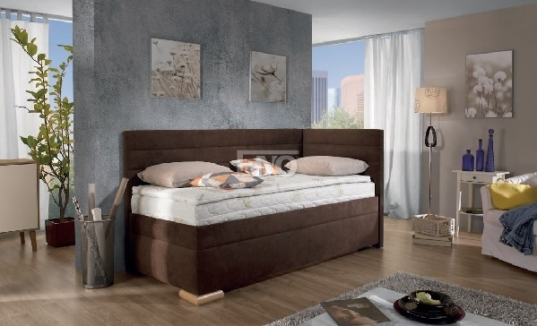 Boxspring Veneto - 80x200 s čely, masivní rošt - PRAVÁ varianta