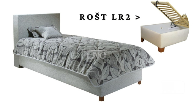 Postel Sono s krátkým čelem a roštem LR2 - 90x200 - Levá