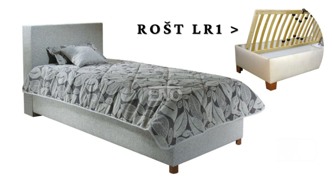 Postel Sono s krátkým čelem a roštem LR1 - 80x200 - Levá