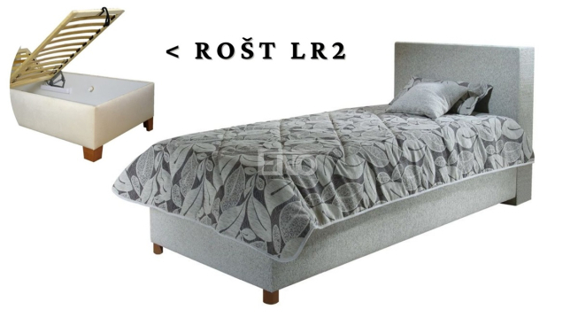 Postel Sono s krátkým čelem a roštem LR2 - 90x200 - Pravá